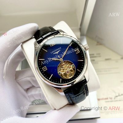 High Quality Replica LONGINES Esmeralda Different Colors Leather Strap Different Colors Face Dial Silver Stainless Steel Case Watch 42×12mm